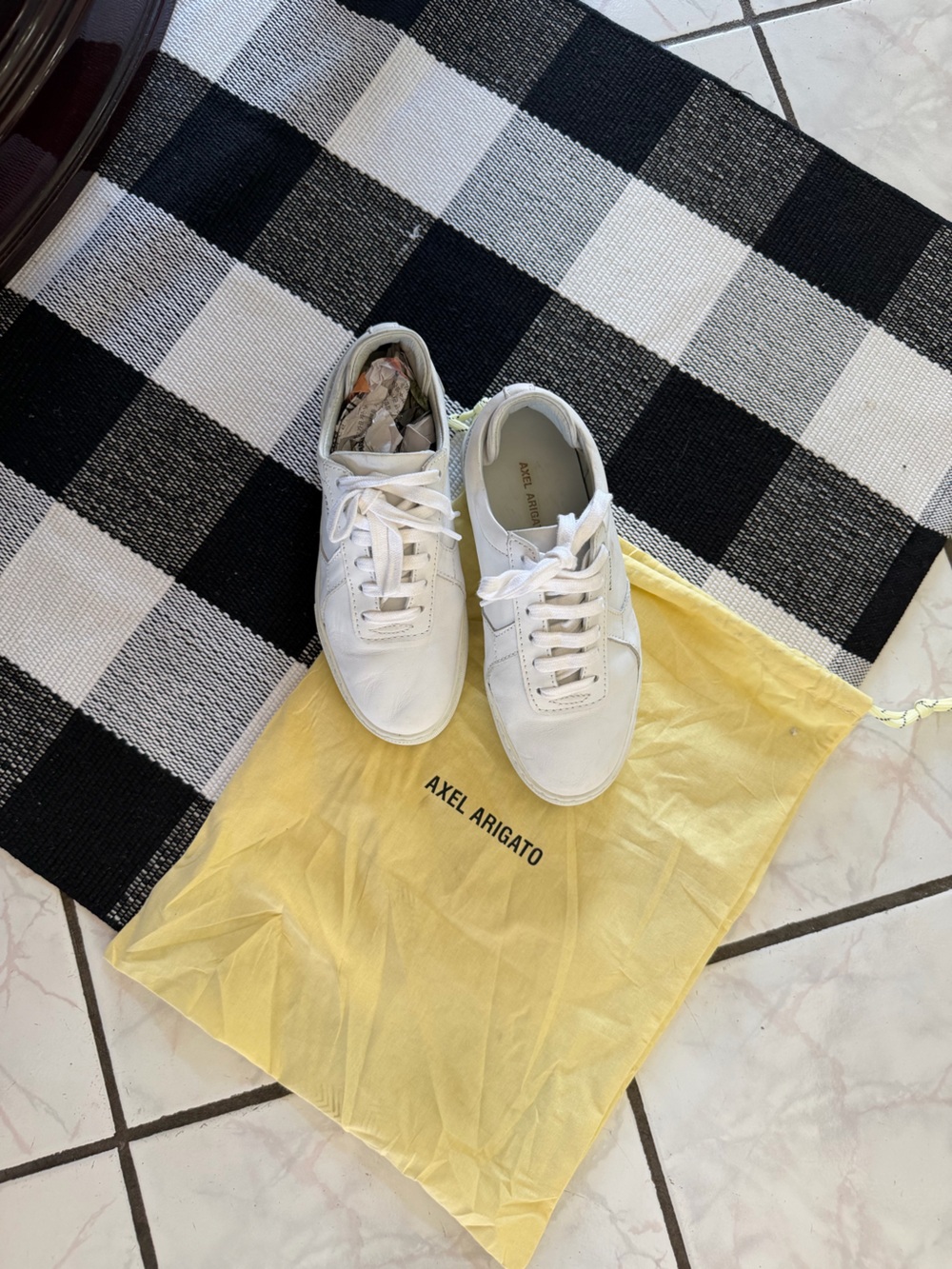Axel Arigato White Leather Low-Top Sneakers